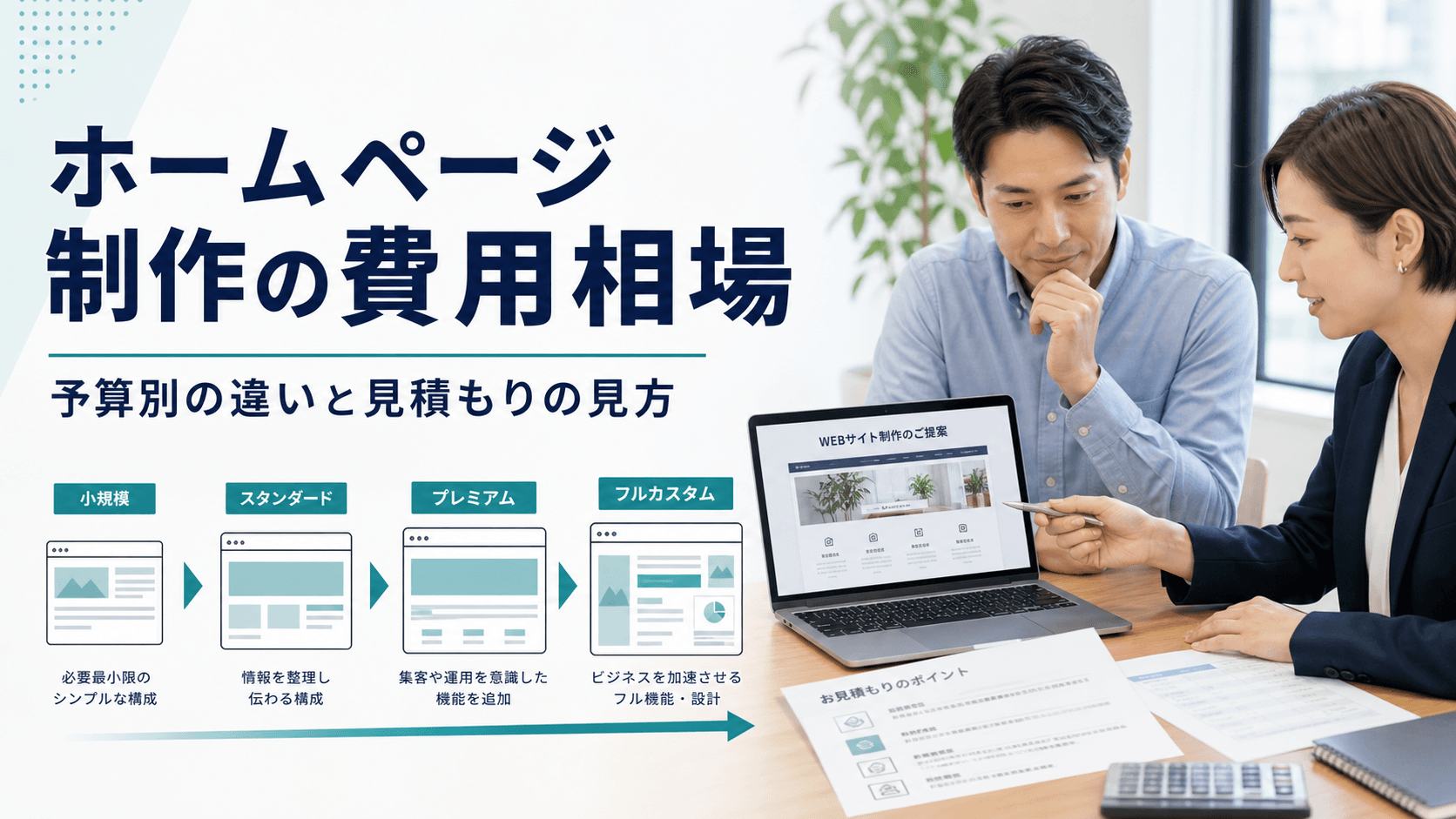 ホームページ制作の費用相場はいくら？料金の内訳と予算別の違いを制作会社が解説