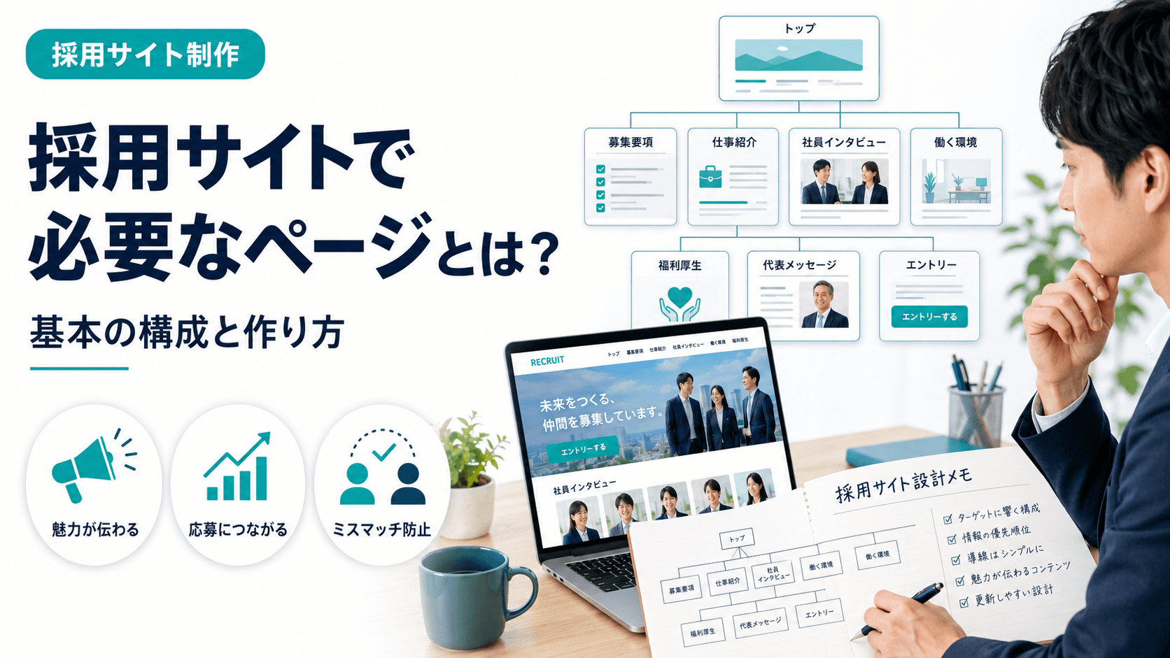 採用サイトで必要なページとは？基本の構成と作り方を制作会社が解説